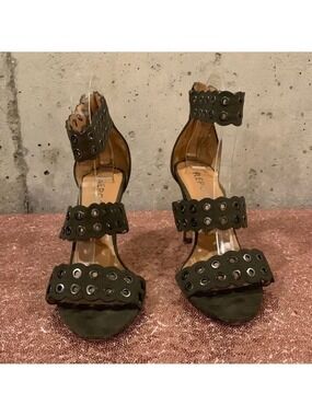 Report Strappy Faux Suede Scalloped & Studded  Sandal - Size 6.5